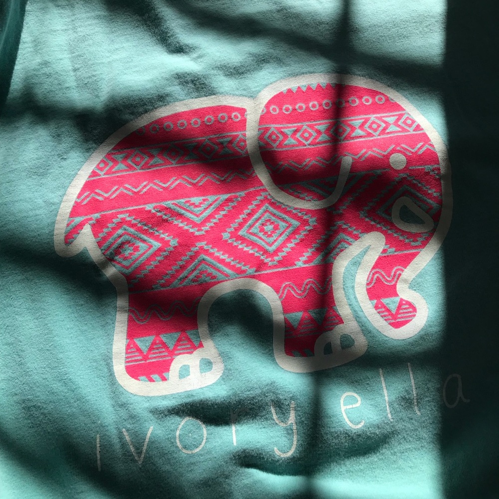 Teal ivory Ella t shirt